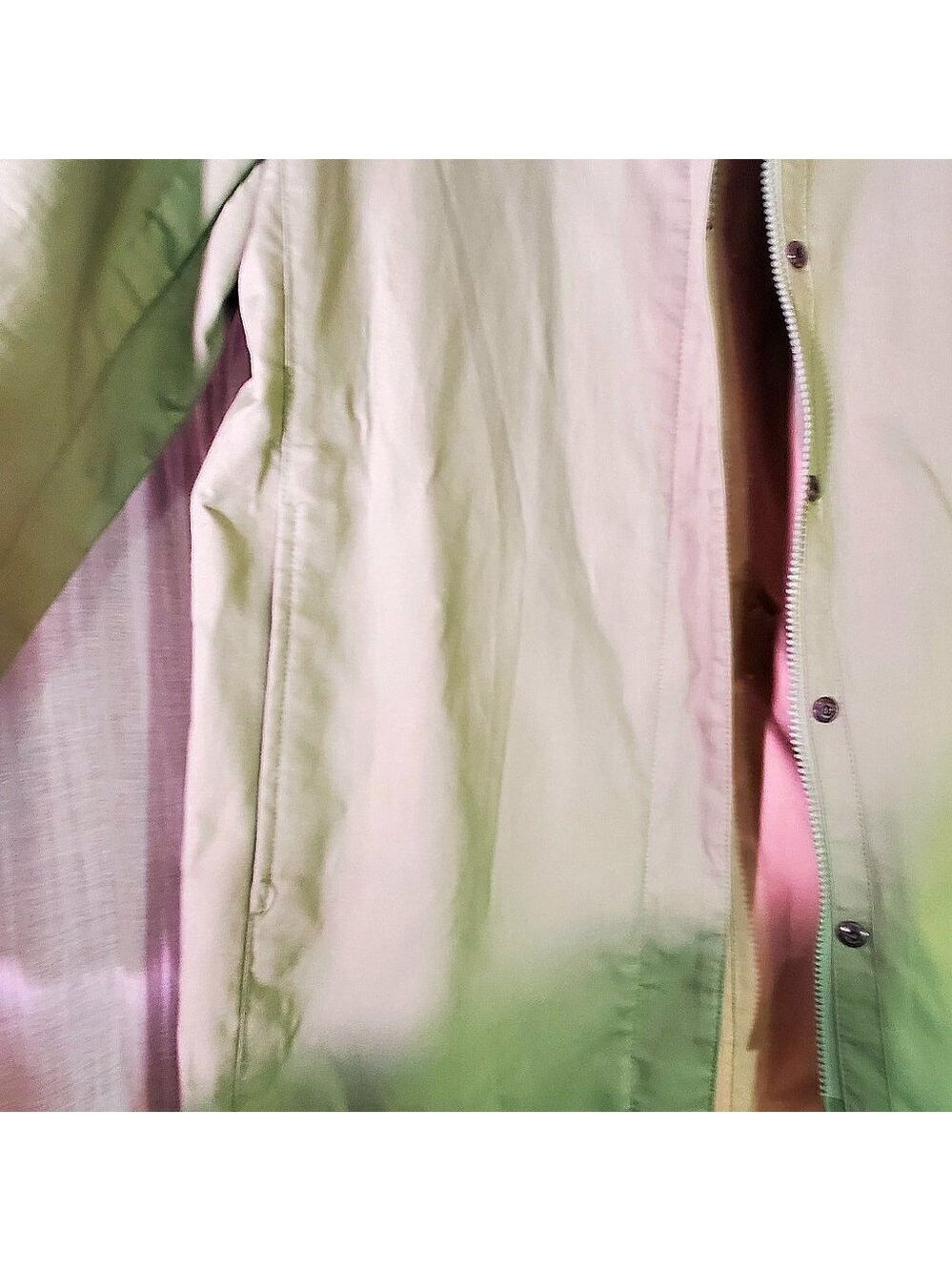 NWOT - GAP Apple Green Raincoat - Long Lightweight - Picture 7 of 10